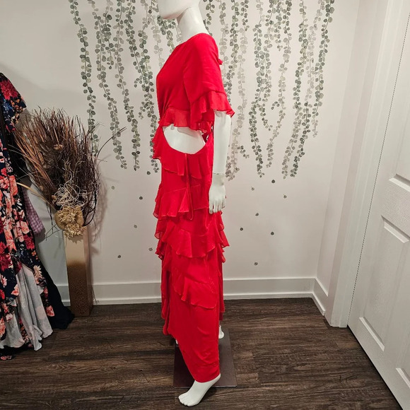 Fame and Partners Marse Gown Red Dress US 14 - Picture 8 of 13